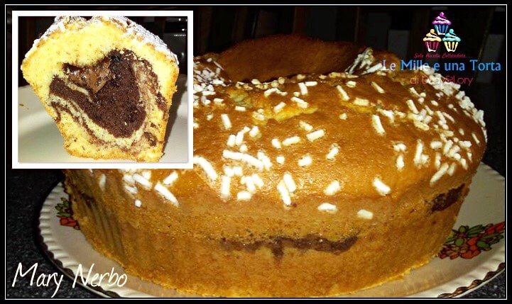 CIAMBELLONE IN TAZZA VARIEGATO AL CACAO E NUTELLA