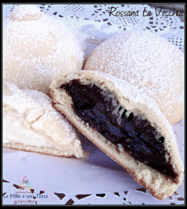 PANZEROTTI CATANESI con crema al cioccolato e crema bianca - RICETTA SENZA UOVA