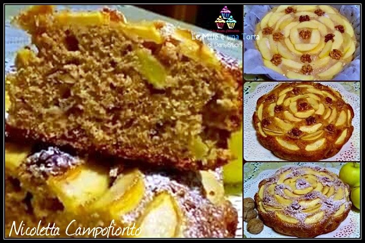 TORTA INTEGRALE CON MELE E NOCI AL PROFUMO DI CANNELLA - Le mille ricette