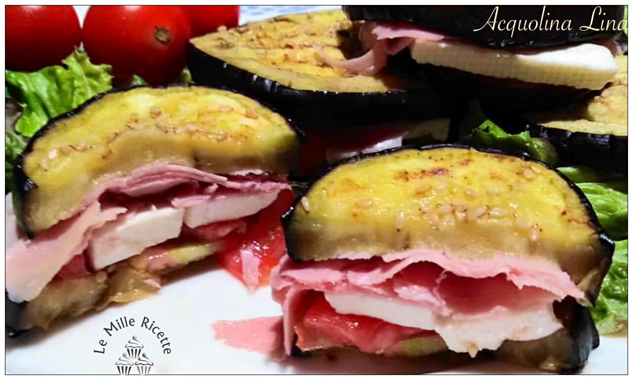 hamburger di melanzane farciti, velocissimi e senza forno