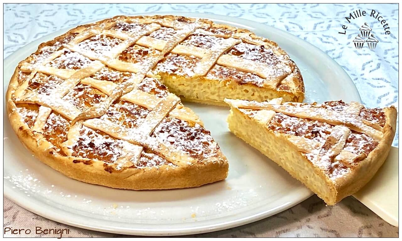 crostata di riso dolce e ricotta, il mix profumato e cremoso
