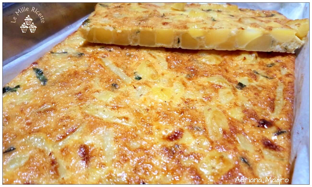 Frittata di patate al forno un piatto unico, con un ingrediente che