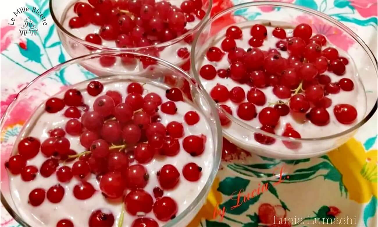 coppette di ricotta e yogurt