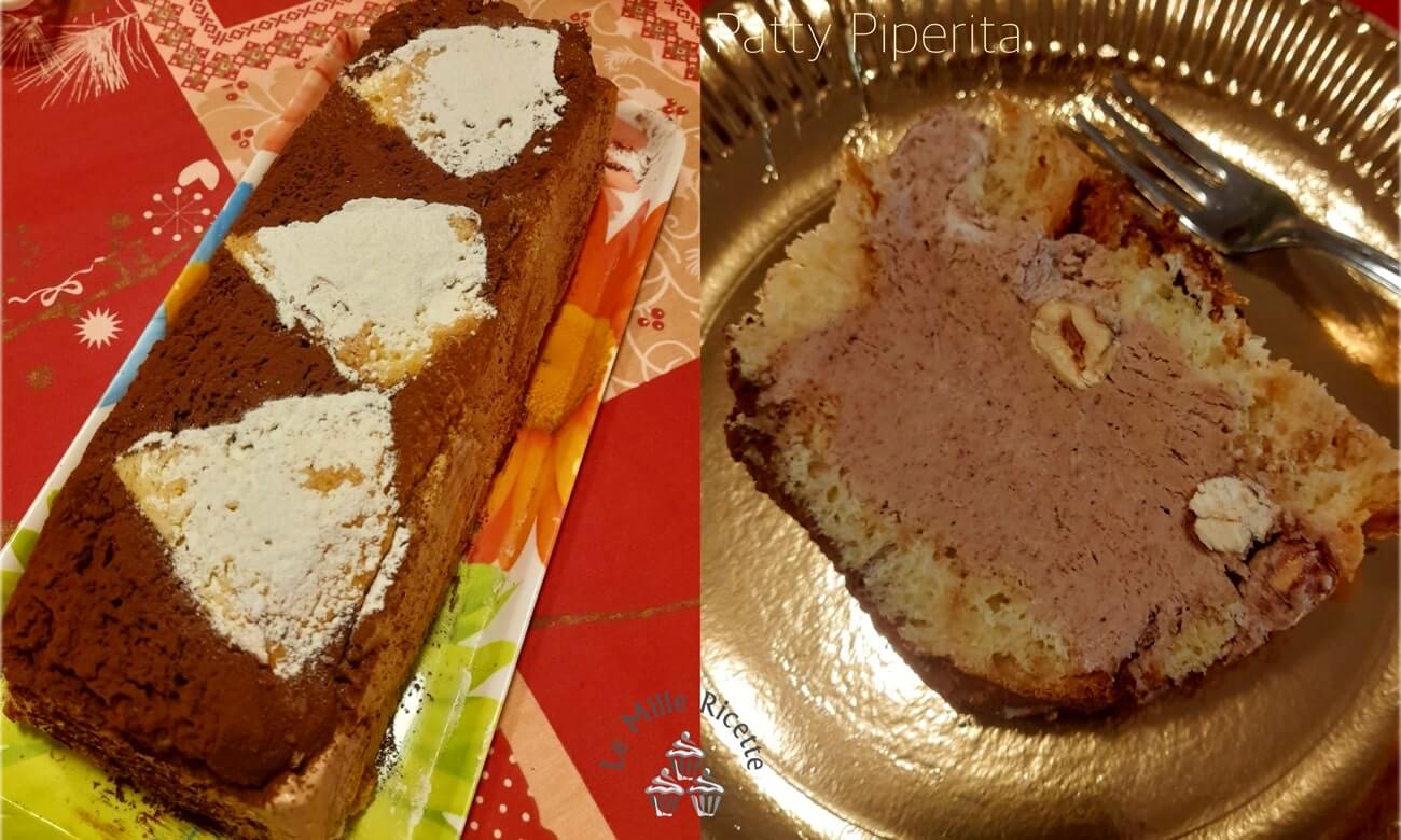 plumcake gelato con crema alla nocciola