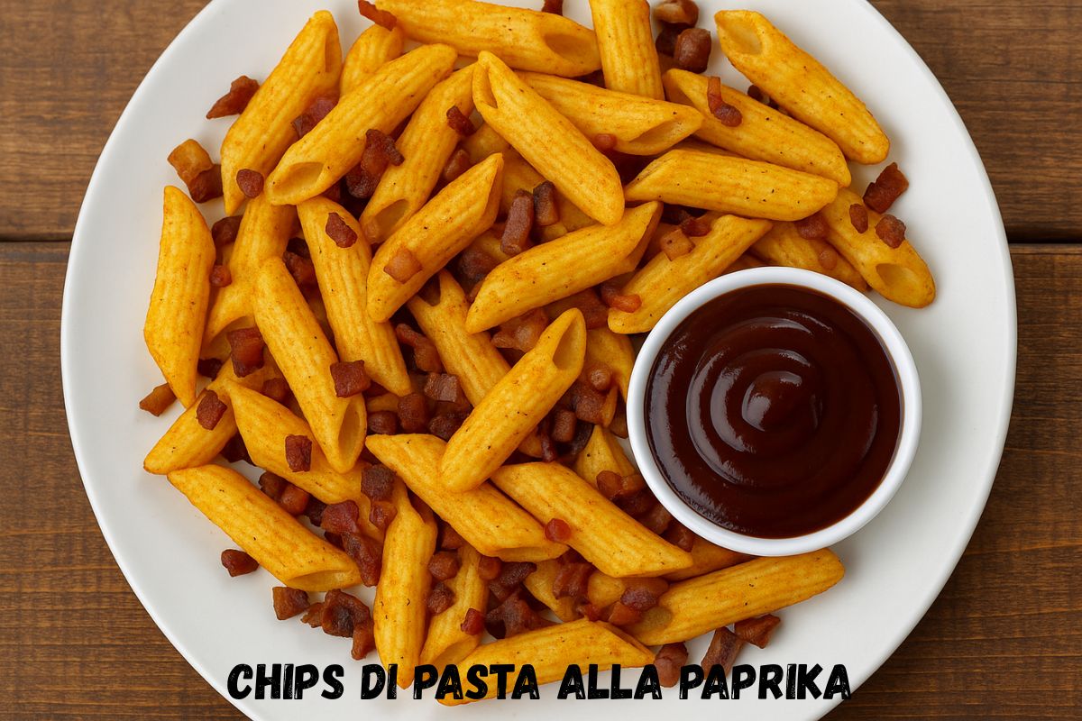 Chips di pasta alla paprika