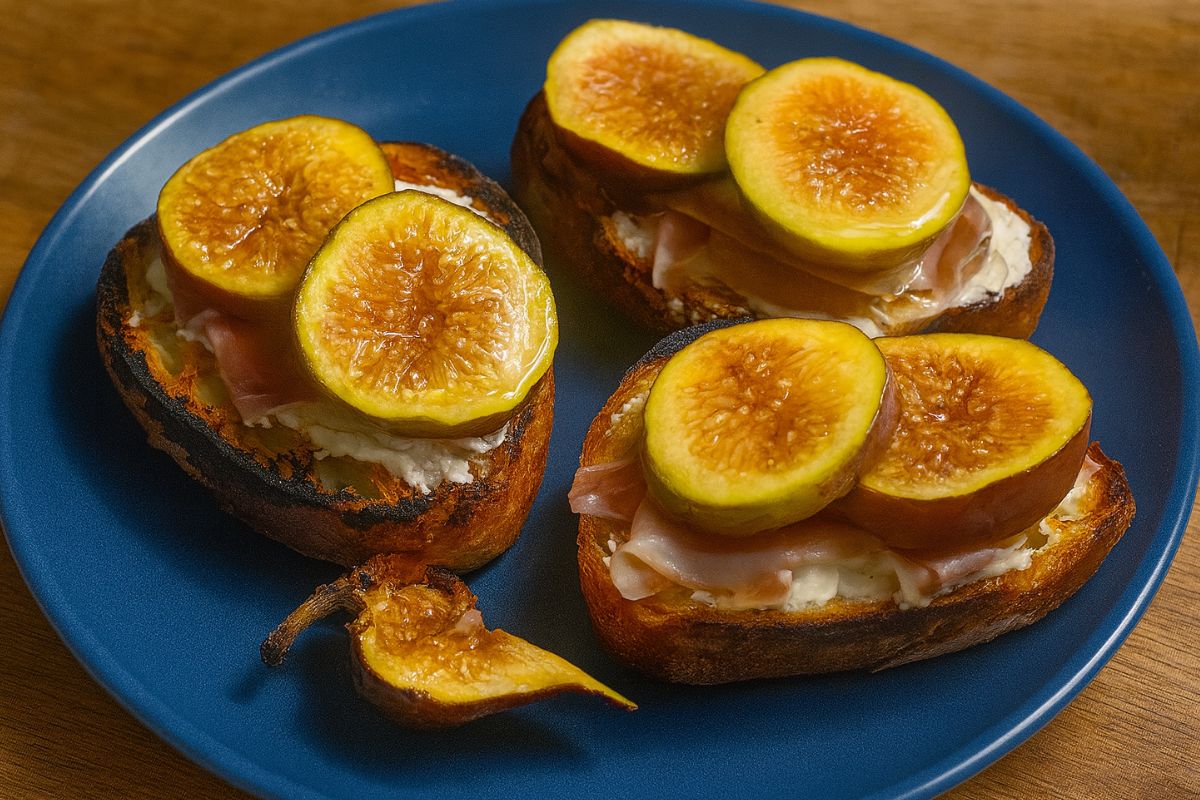 bruschette con prosciutto crudo