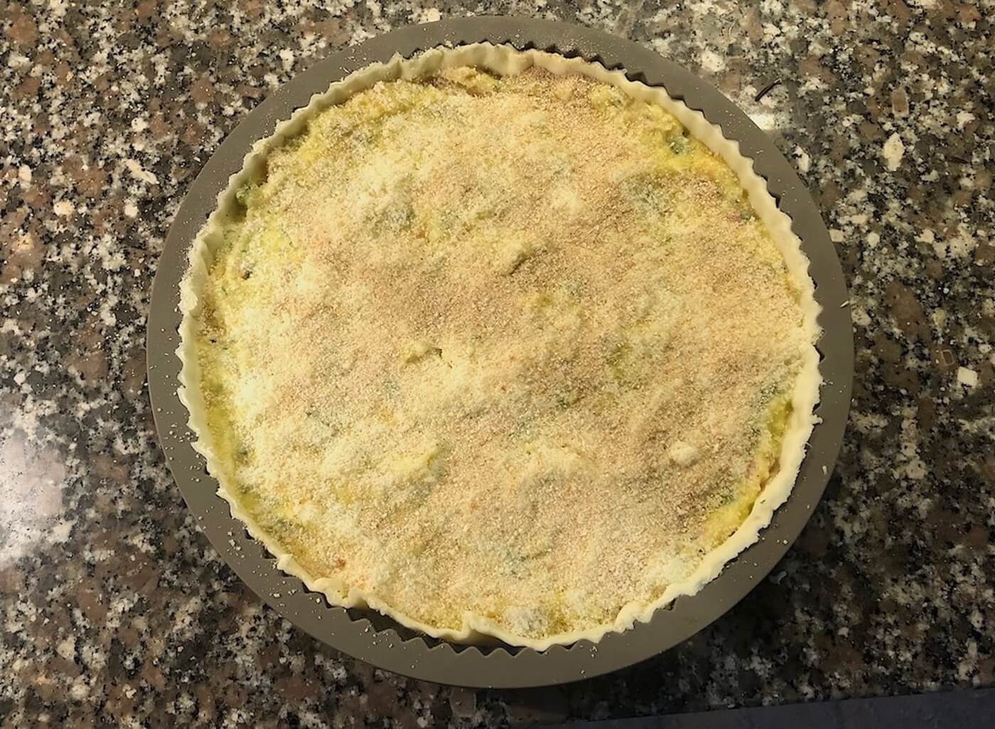 Torta salata con patate e zucchine