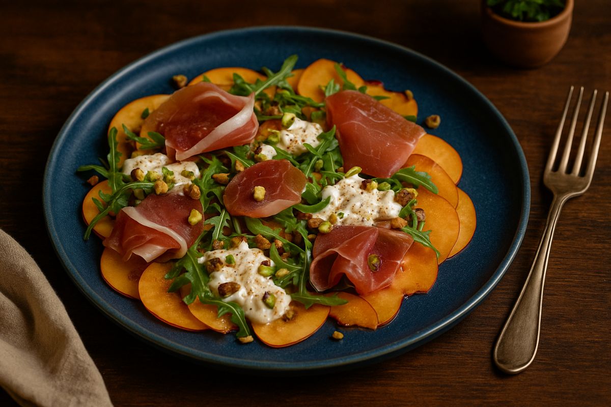 carpaccio di pesche ricetta