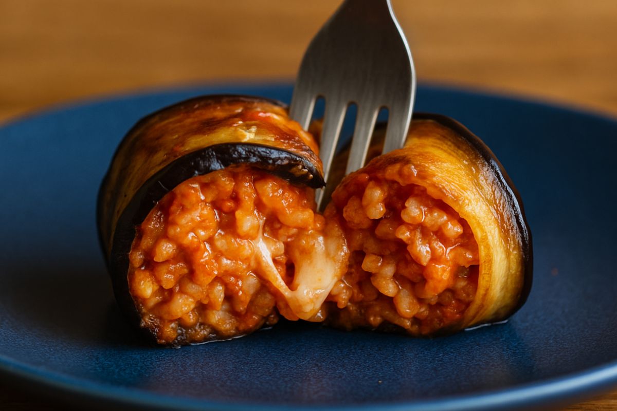 involtini di melanzane con riso ricetta