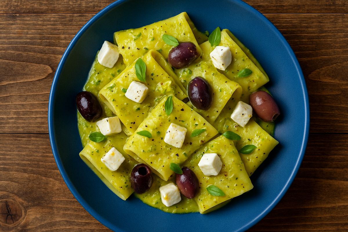 paccheri con crema di zucchine ricetta