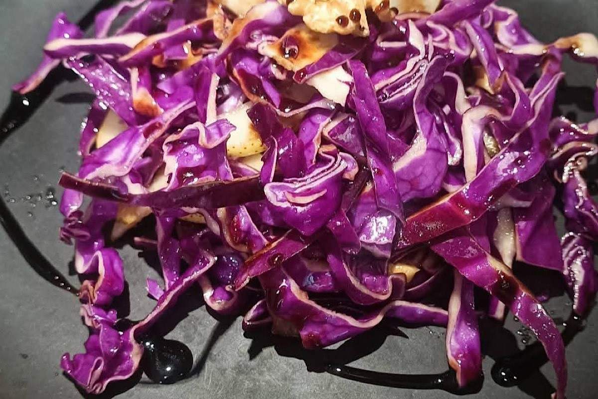 cavolo rosso a listarelle