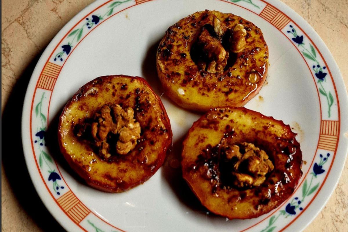 mele a fette cotte con miele