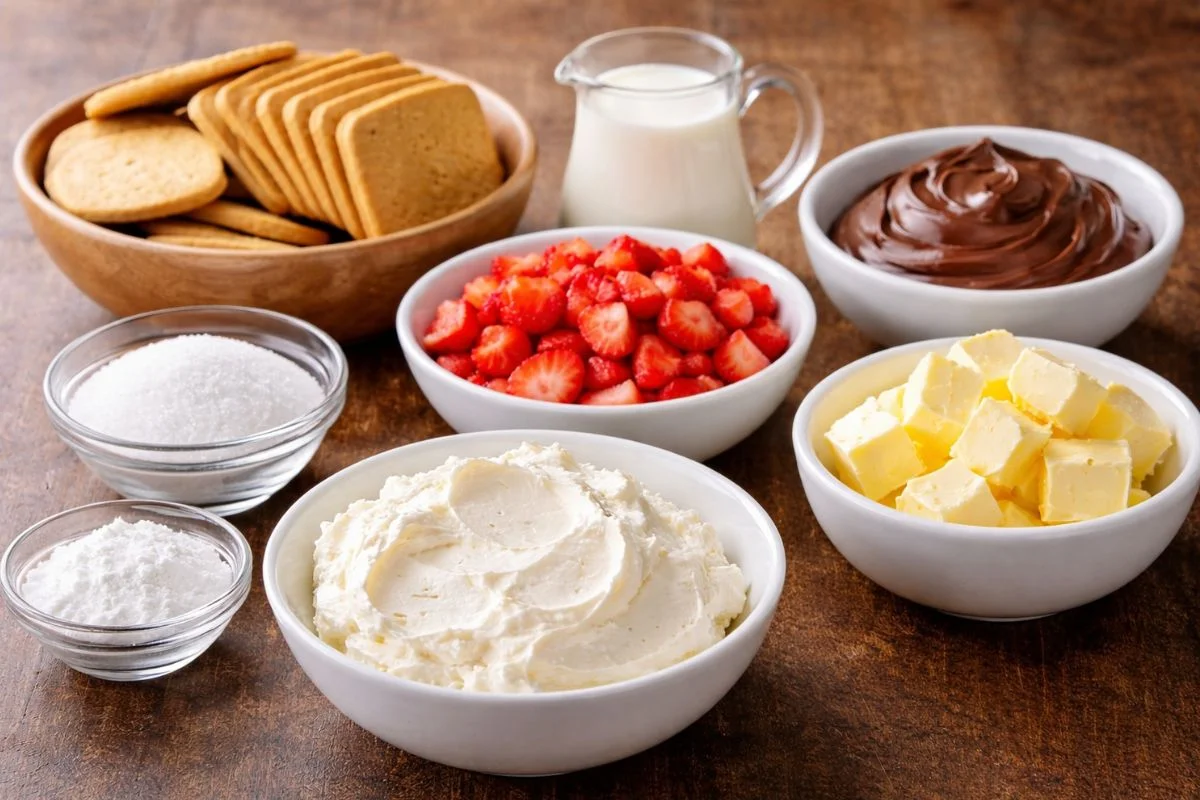 Sbriciolata con fragole e Nutella con il Bimby, ingredienti