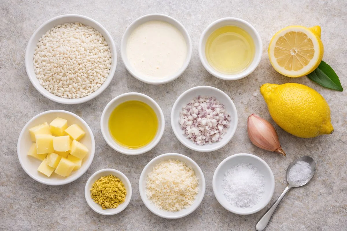 risotto al limone con il Bimby, ingredienti
