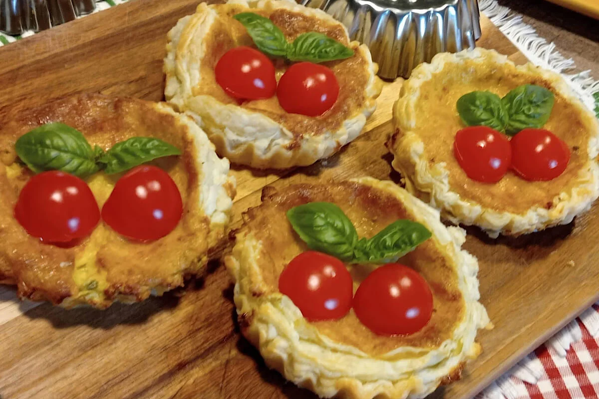 Quiche al basilico monoporzione
