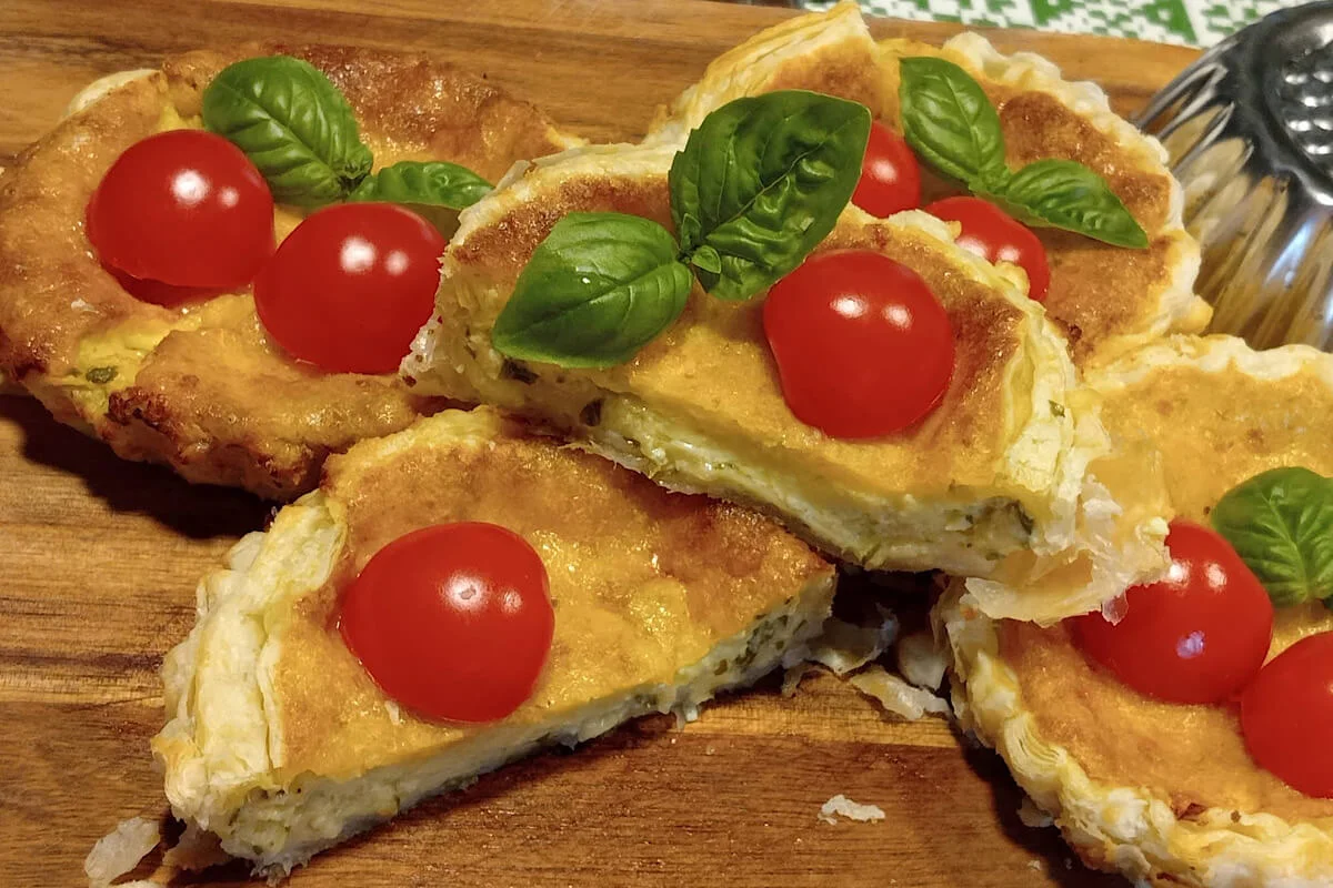 Quiche al basilico monoporzione