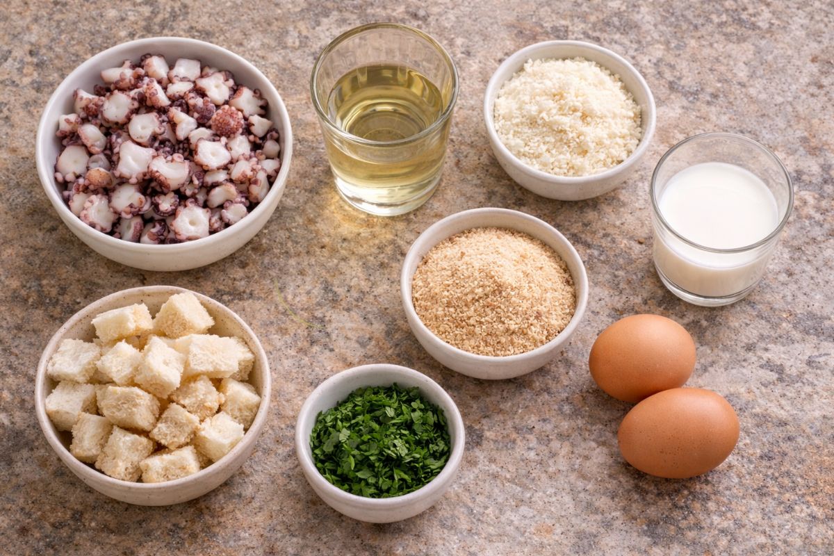 polpette di polpo con il Bimby ingredienti polpette di polpo con il Bimby, ingredienti