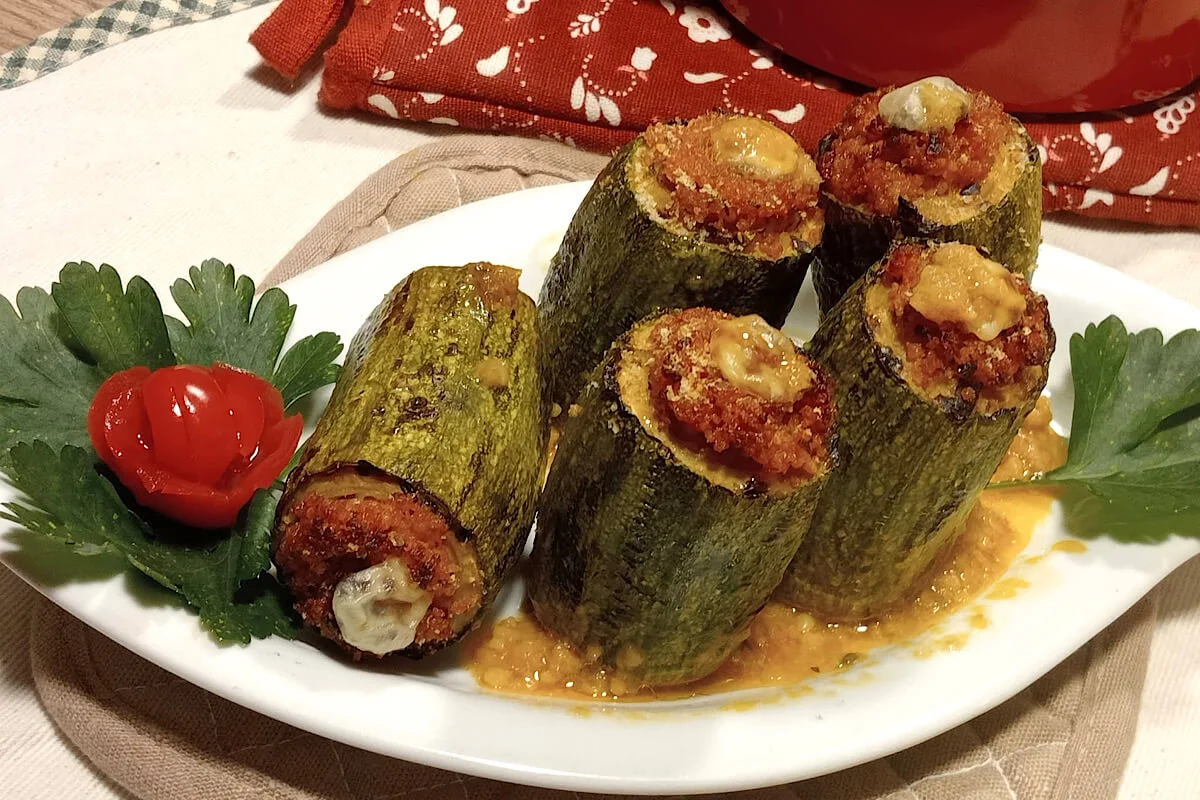 Cannoli di zucchine con cous cous