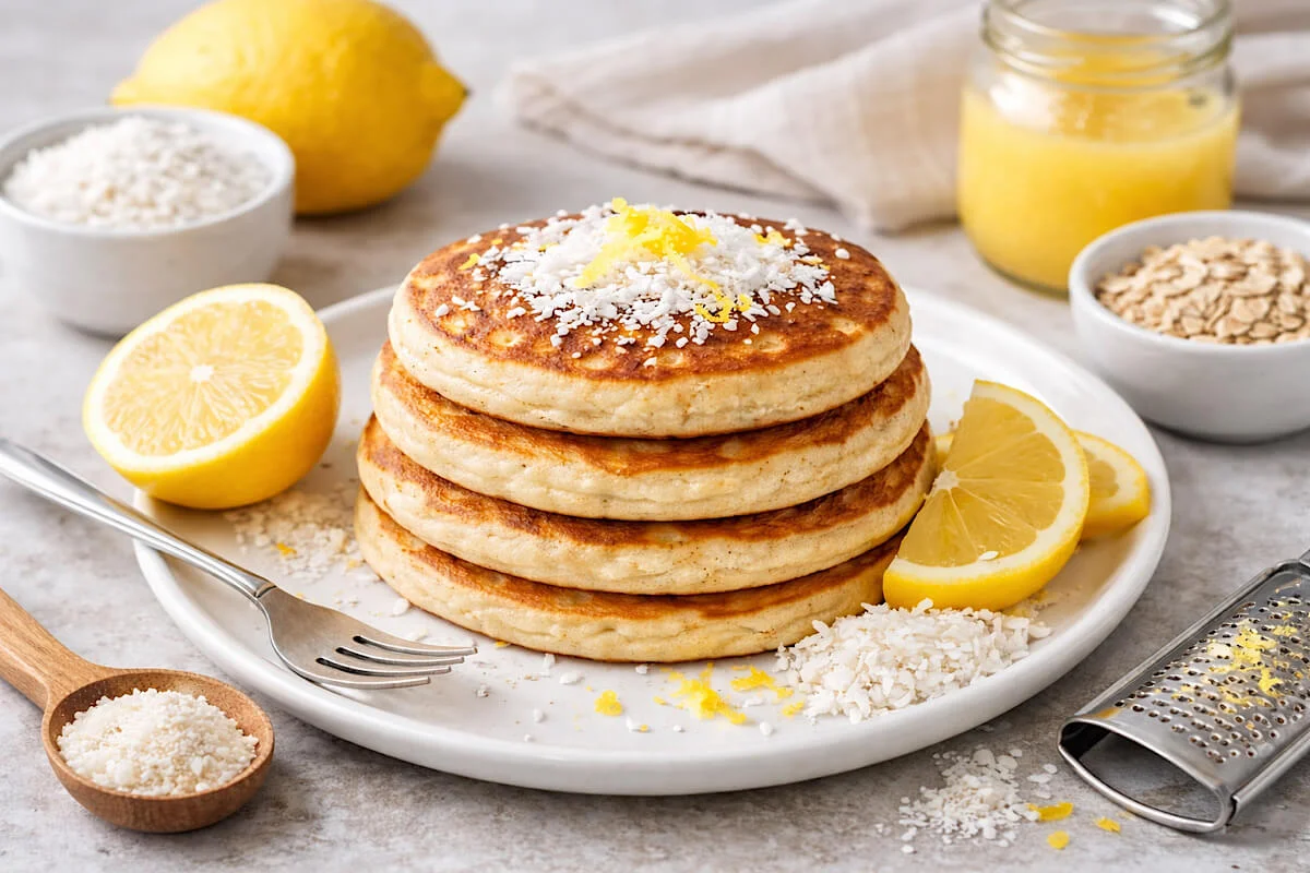 Pancake proteici cocco e limone Pancake proteici cocco e limone