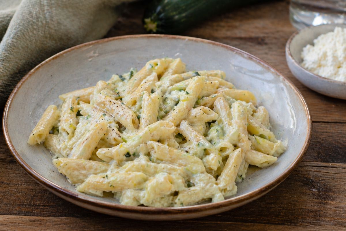 Pasta cremosa con zucchine e ricotta con il Bimby