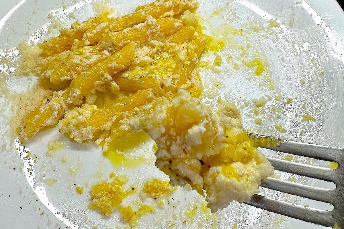 Penne ricotta e limone