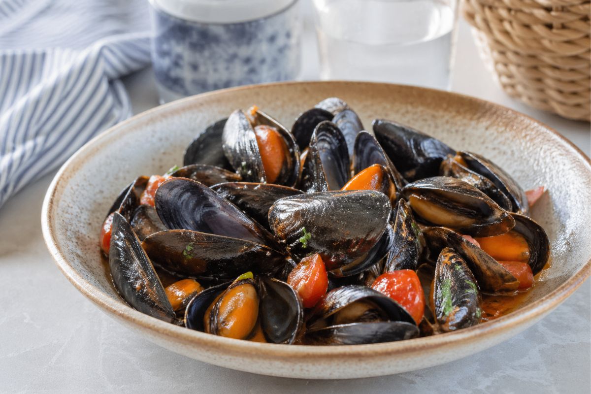 Pepata di cozze con il pomodoro Bimby
