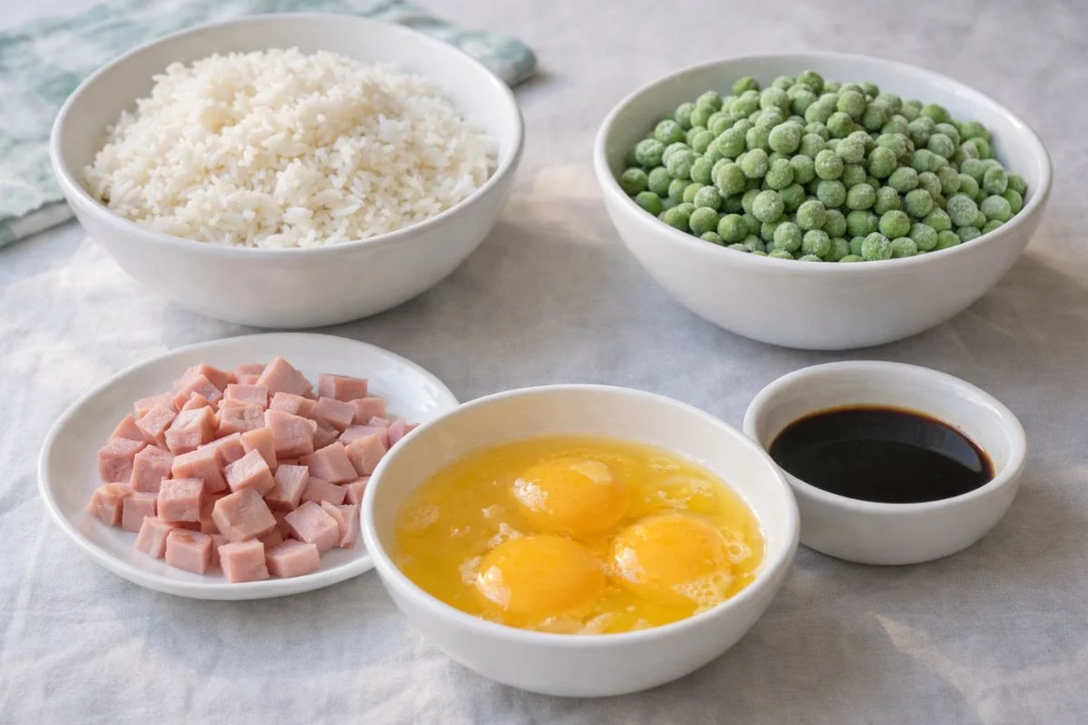 Riso alla cantonese con il Bimby, ingredienti