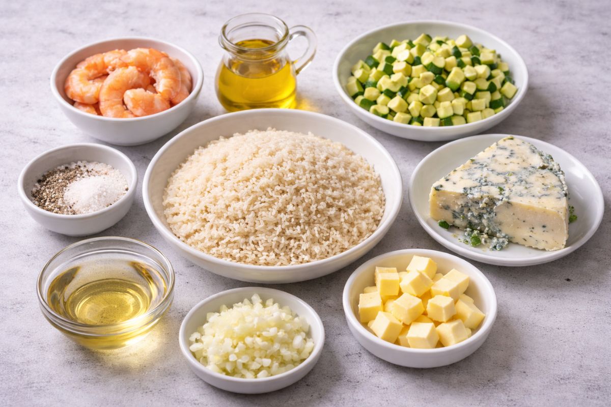 Risotto con gamberi e zucchine con il Bimby ingredienti Risotto con gamberi e zucchine con il Bimby, ingredienti