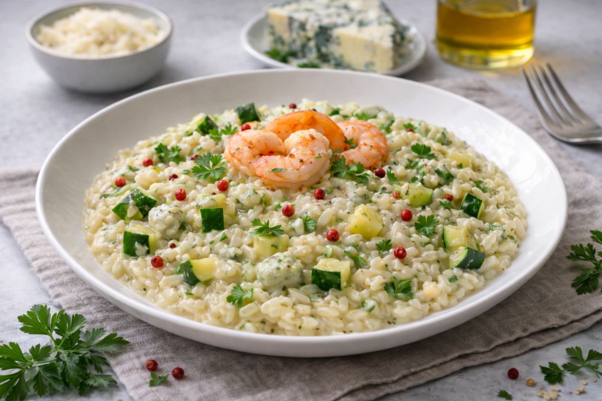Risotto con gamberi e zucchine con il Bimby