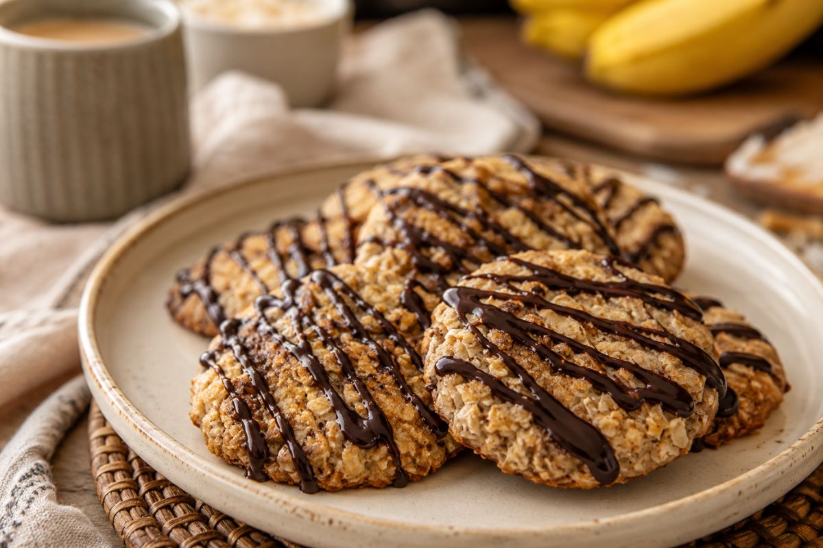 Cookies con 2 ingredienti e cioccolato
