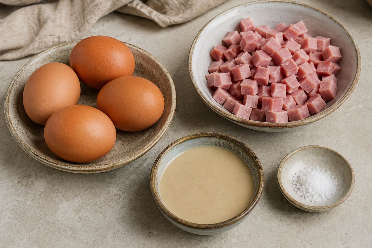 Rustico salato keto, ingredienti