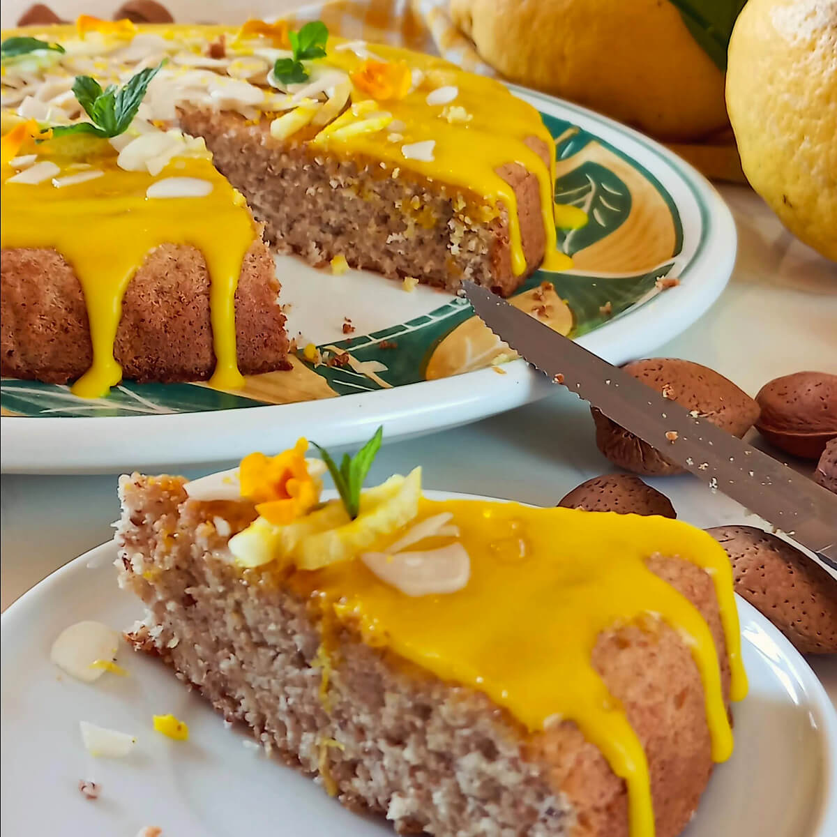 Torta al limone e mandorle 1 Torta al limone e mandorle