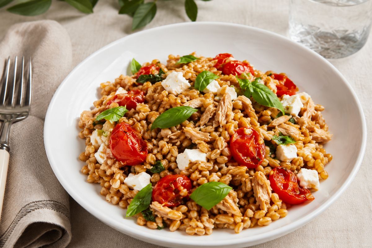 Farro con tonno e feta con il Bimby
