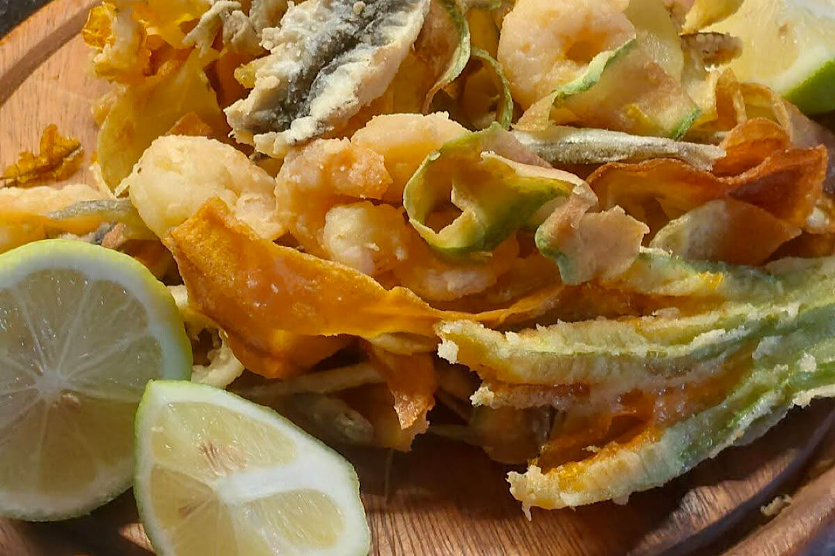 Frittura di pesce e verdure
