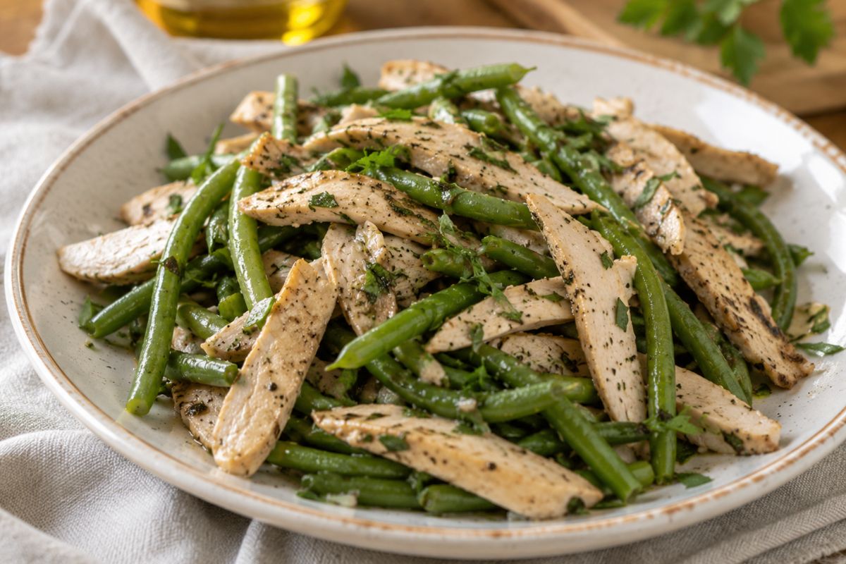 Insalata con fagiolini e tacchino con il Bimby