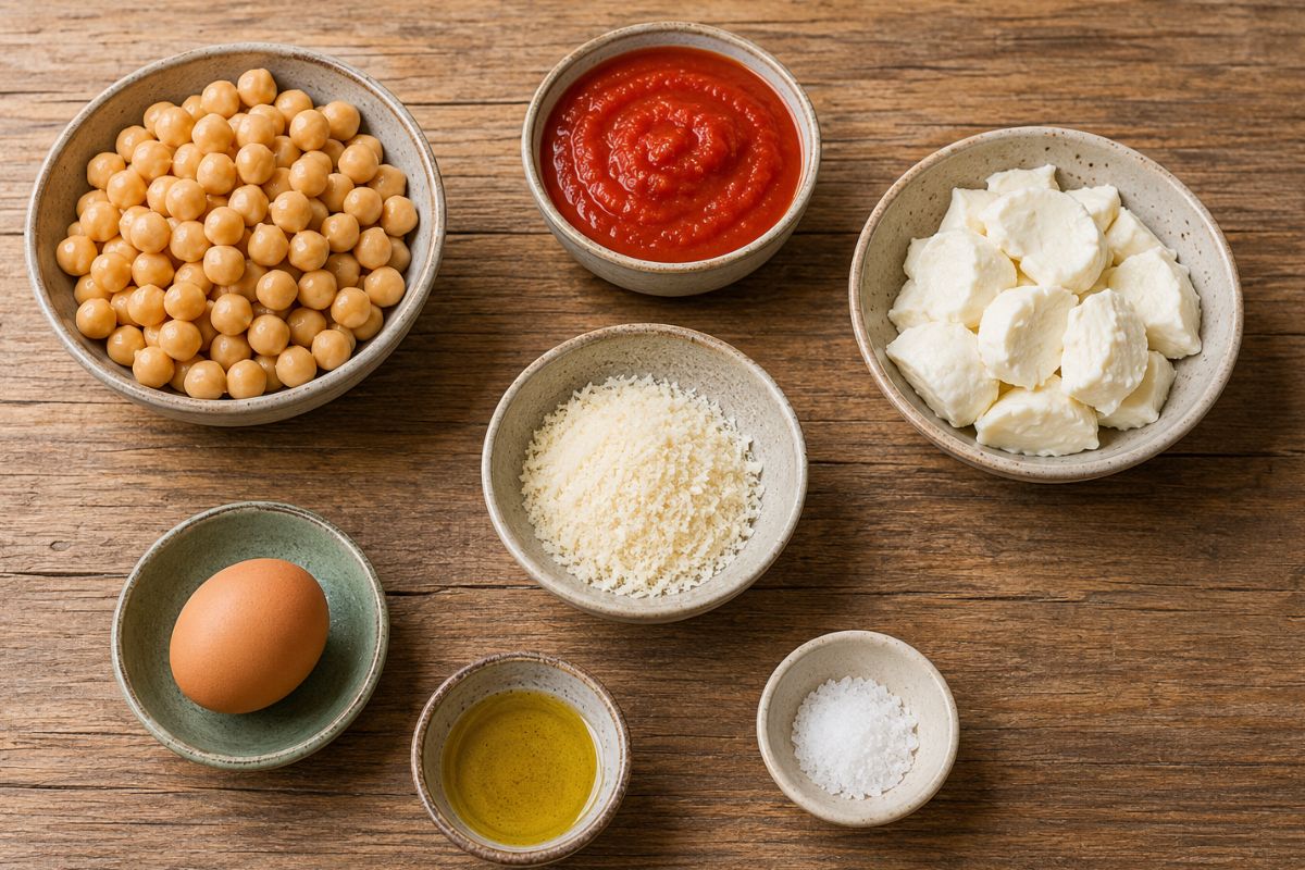 Pizza di ceci fit in friggitrice ad aria, ingredienti