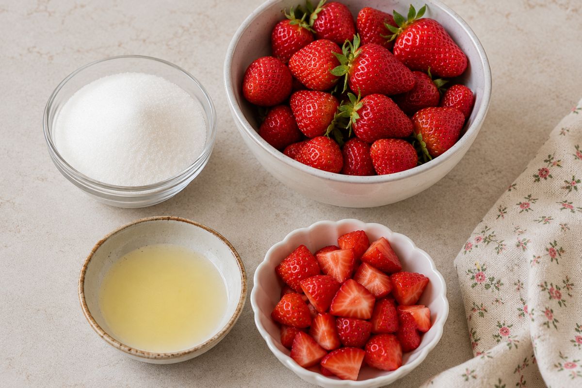 Sciroppo coreano di fragole, ingredienti