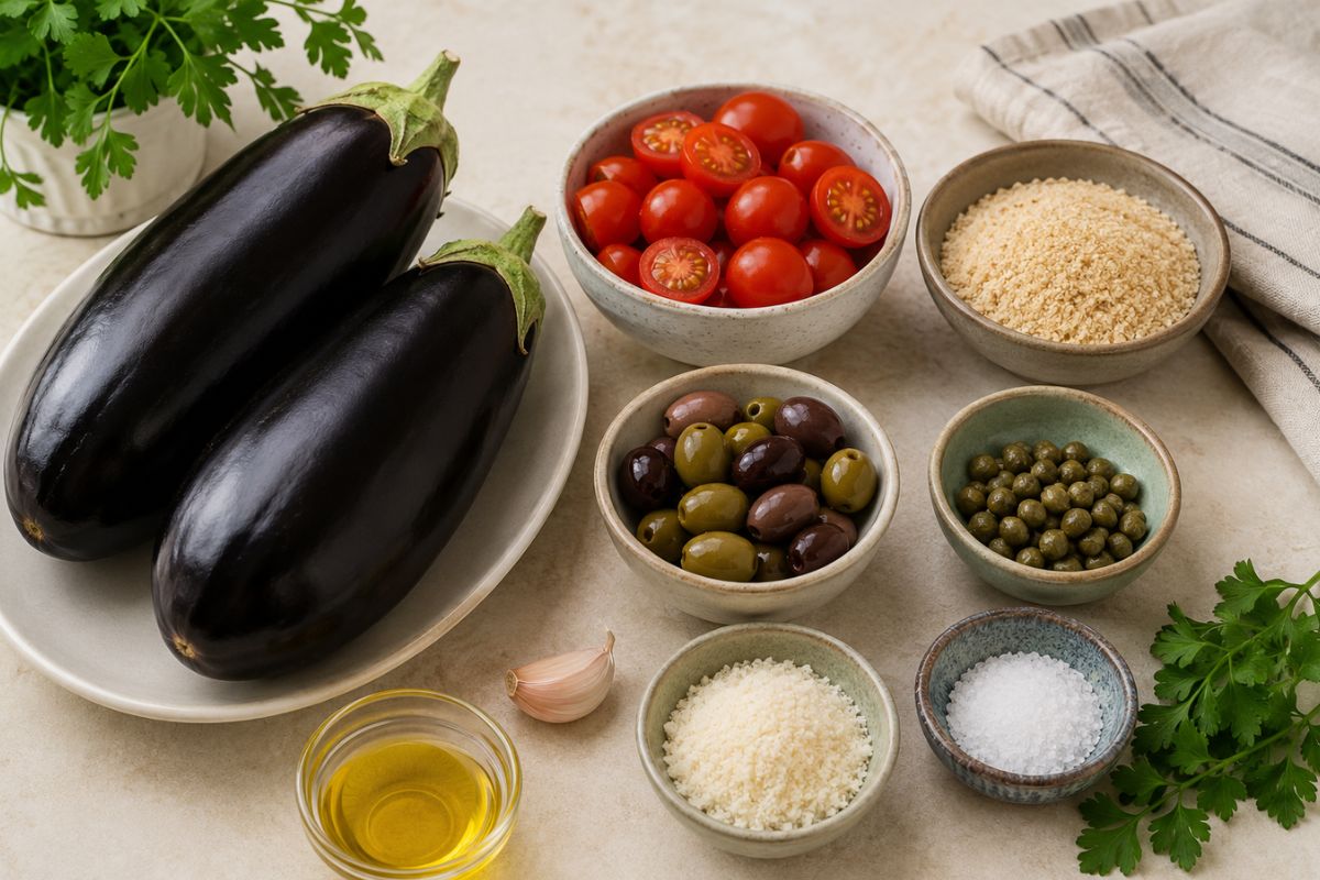 Barchette di melanzane ripiene in friggitrice ad aria ingredienti Barchette di melanzane ripiene in friggitrice ad aria, ingredienti