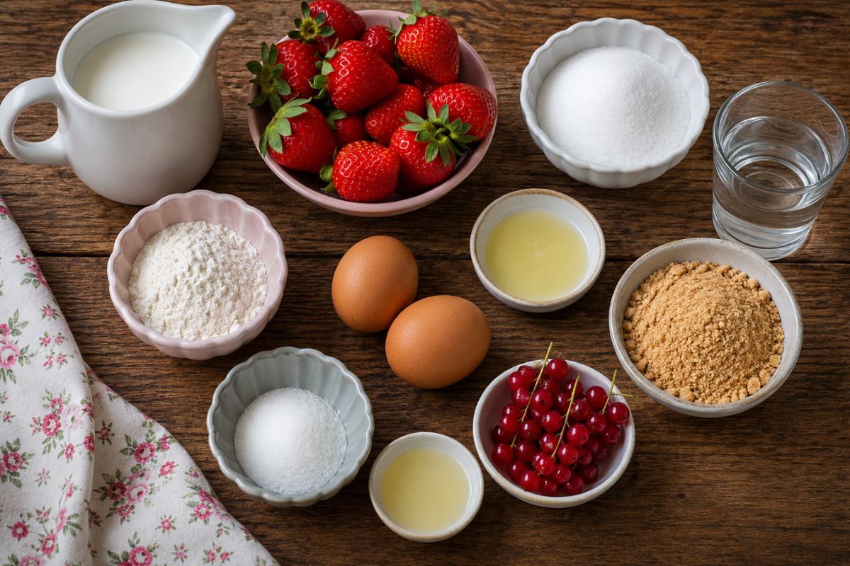 Bicchieri con crema al limone coulis di fragole e biscotti con il Bimby ingredienti Bicchieri con crema al limone, coulis di fragole e biscotti con il Bimby, ingredienti