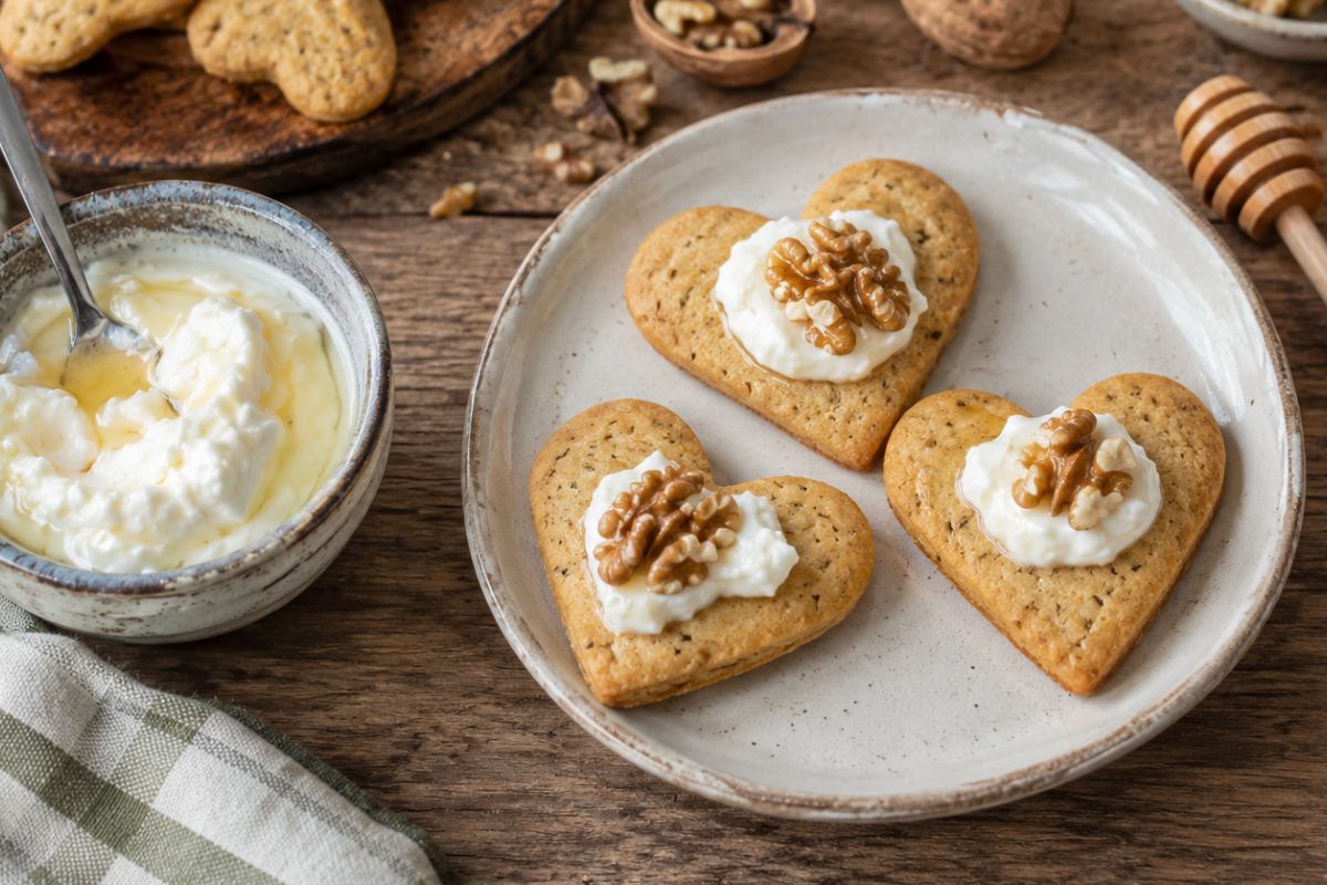 Biscotti salati gorgonzola e noci in friggitrice ad aria