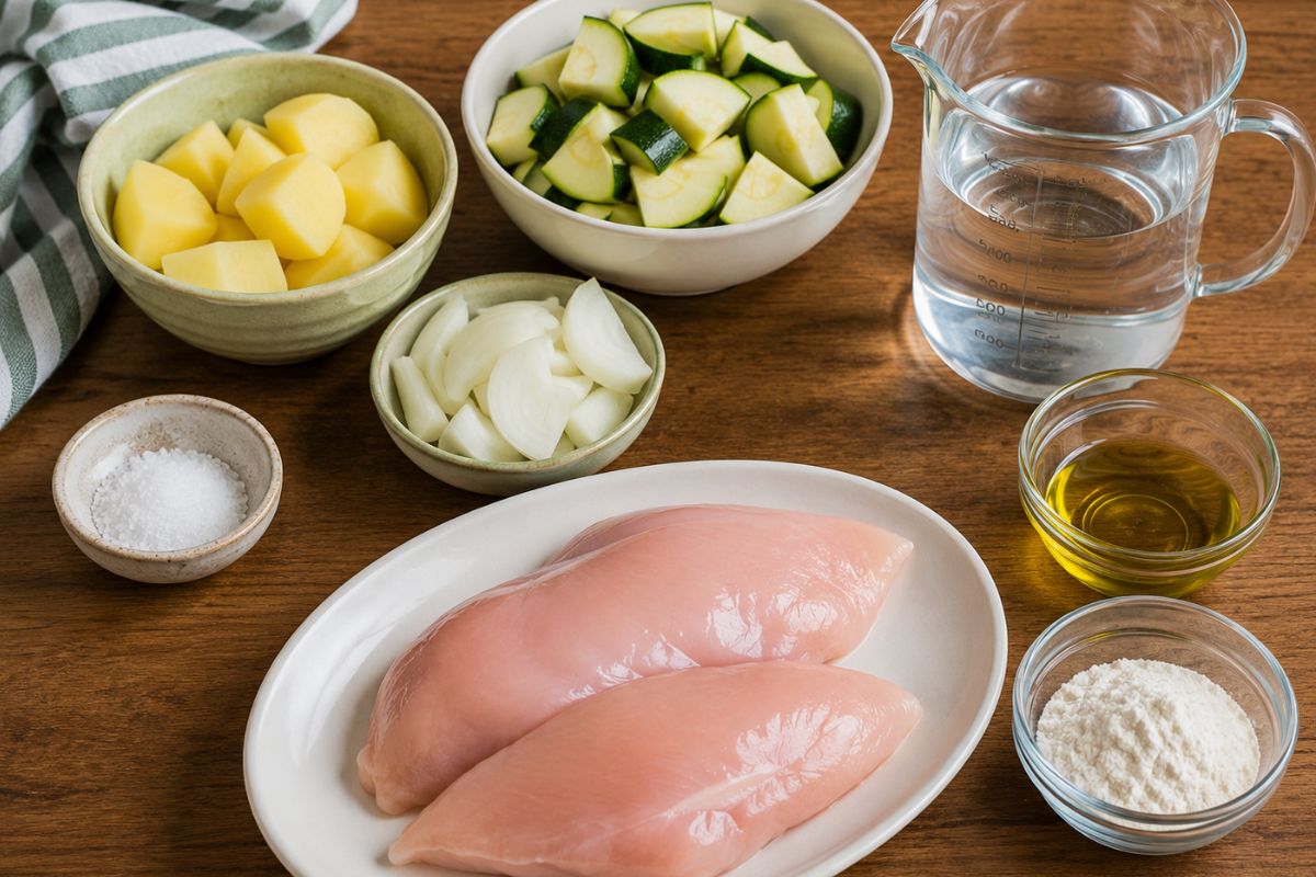 Bocconcini di pollo con crema di zucchine al Varoma, ingredienti