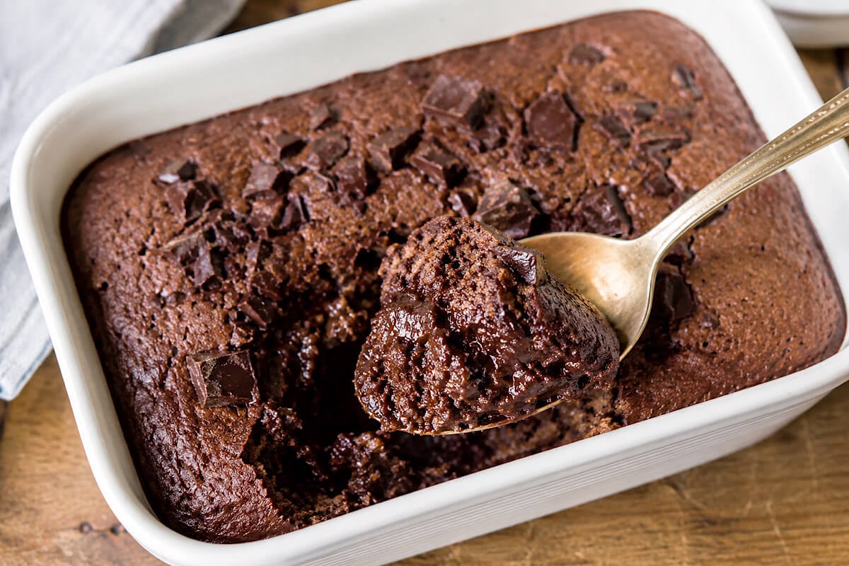 Brownie al cucchiaio in friggitrice ad aria