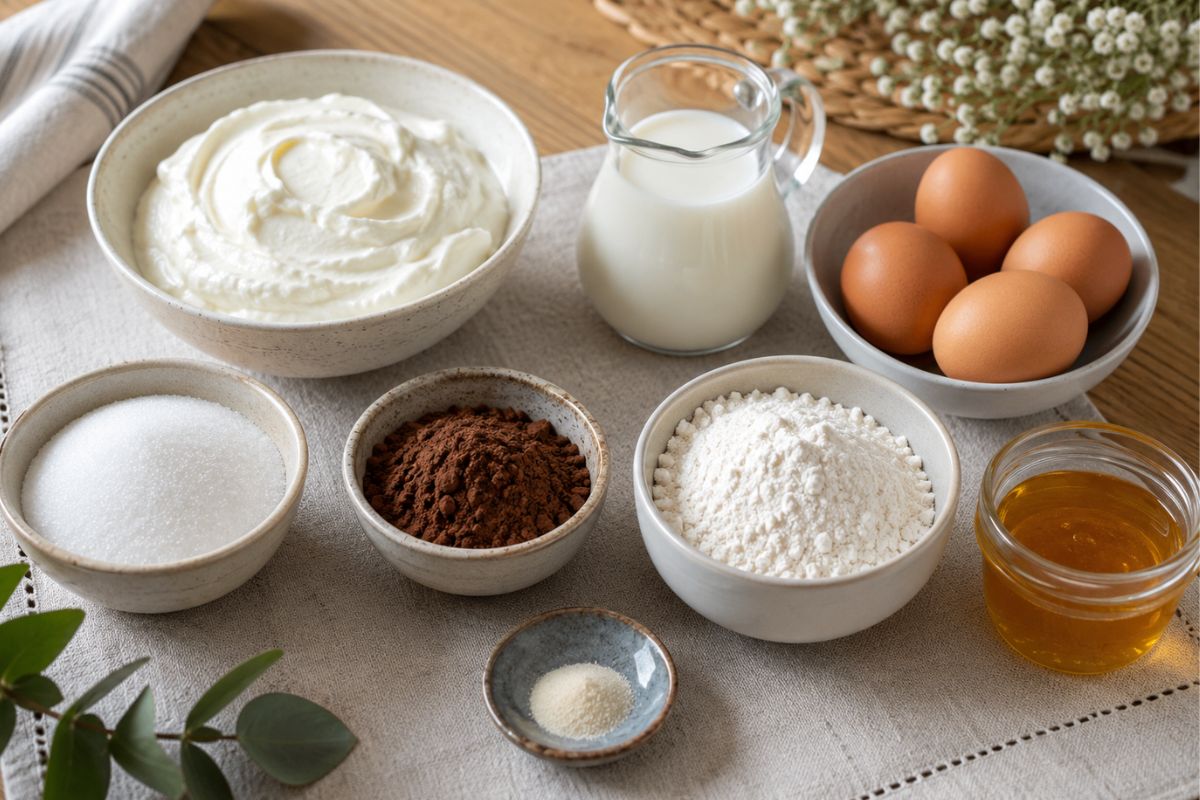 Merendine cacao e crema allo yogurt greco ingredienti Merendine cacao e crema allo yogurt greco, ingredienti