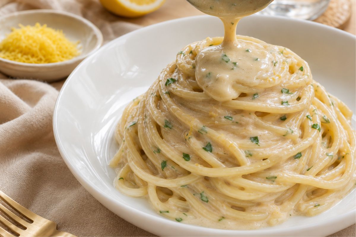 Spaghetti cremosi al tonno e limone