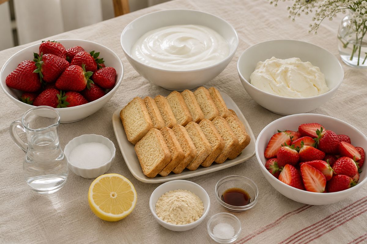 Tiramisu fit alle fragole ingredienti Tiramisù fit alle fragole, ingredienti
