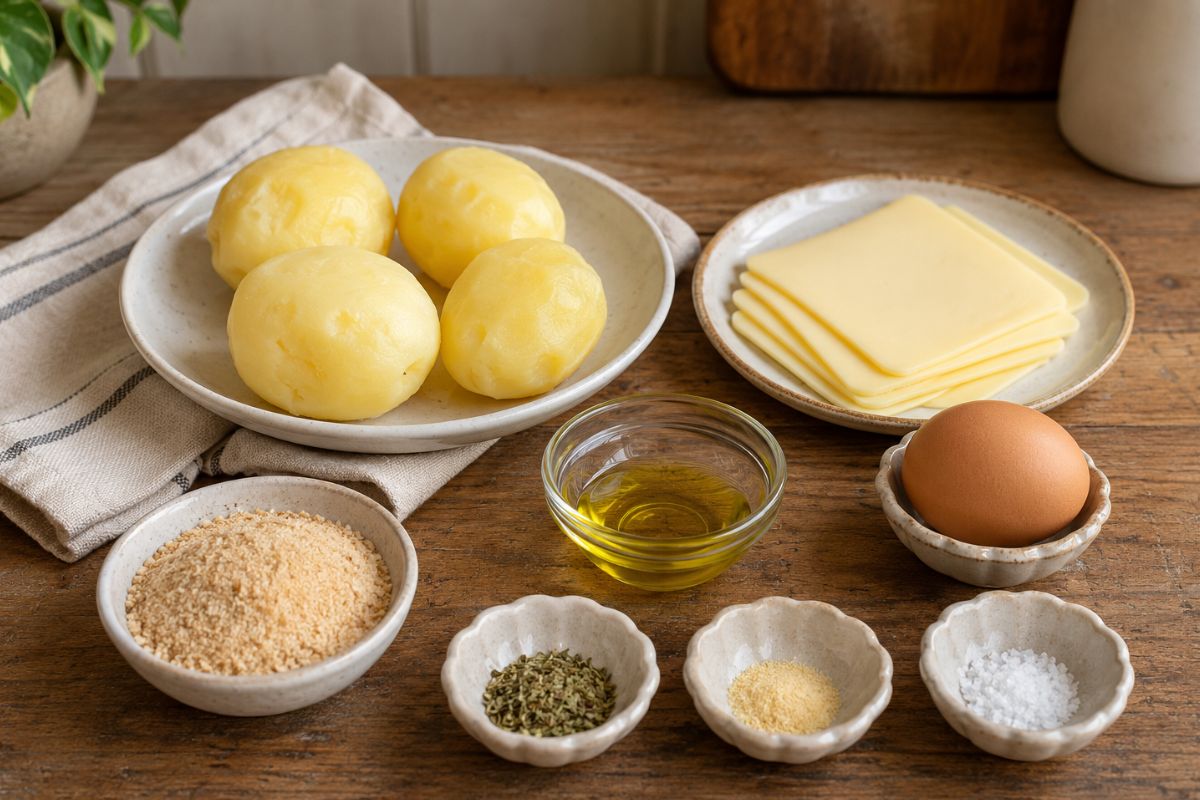 Toast di patate con cuore filante, ingredienti