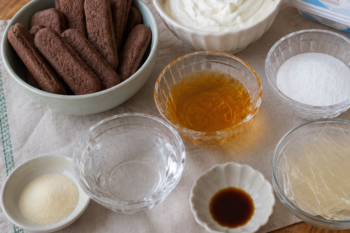 Torta fredda con Pavesini al cacao yogurt greco e crema al limone ingredienti Torta fredda con Pavesini al cacao, yogurt greco e crema al limone, ingredienti