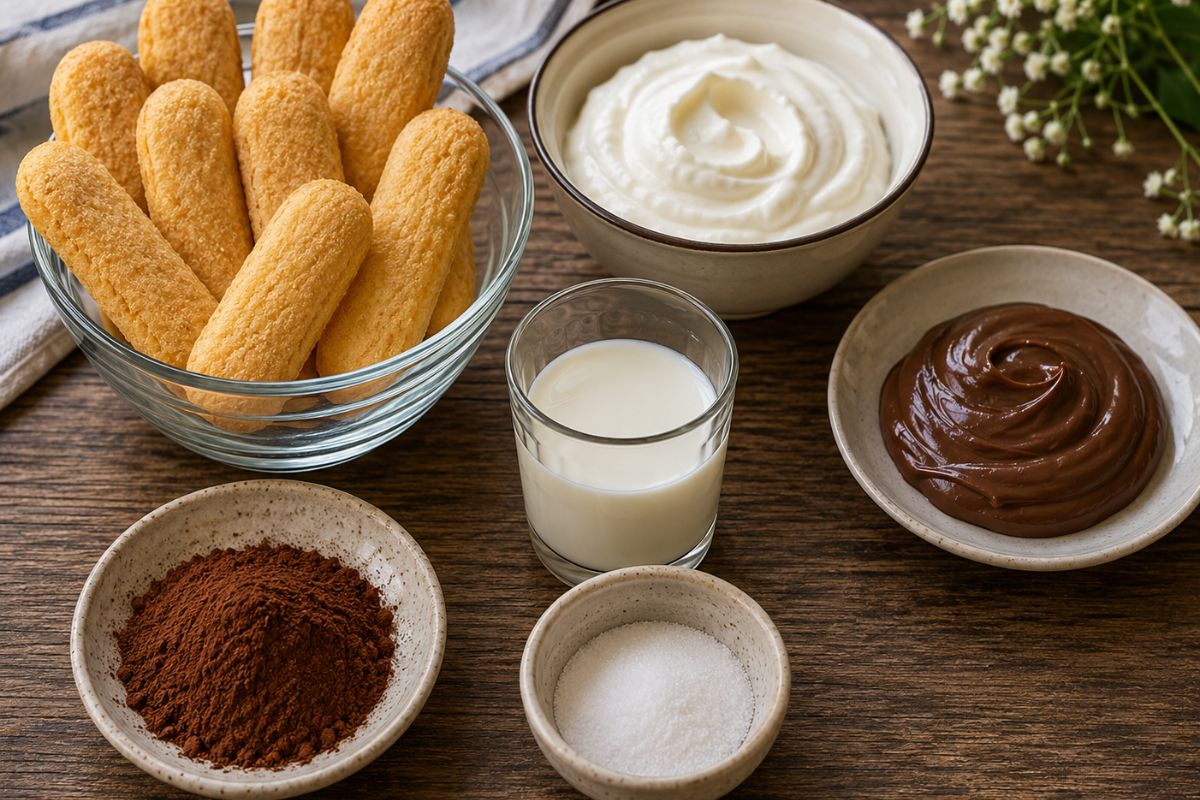 Tortino freddo di Pavesini con yogurt e crema spalmabile ingredienti Tortino freddo di Pavesini con yogurt e crema spalmabile, ingredienti