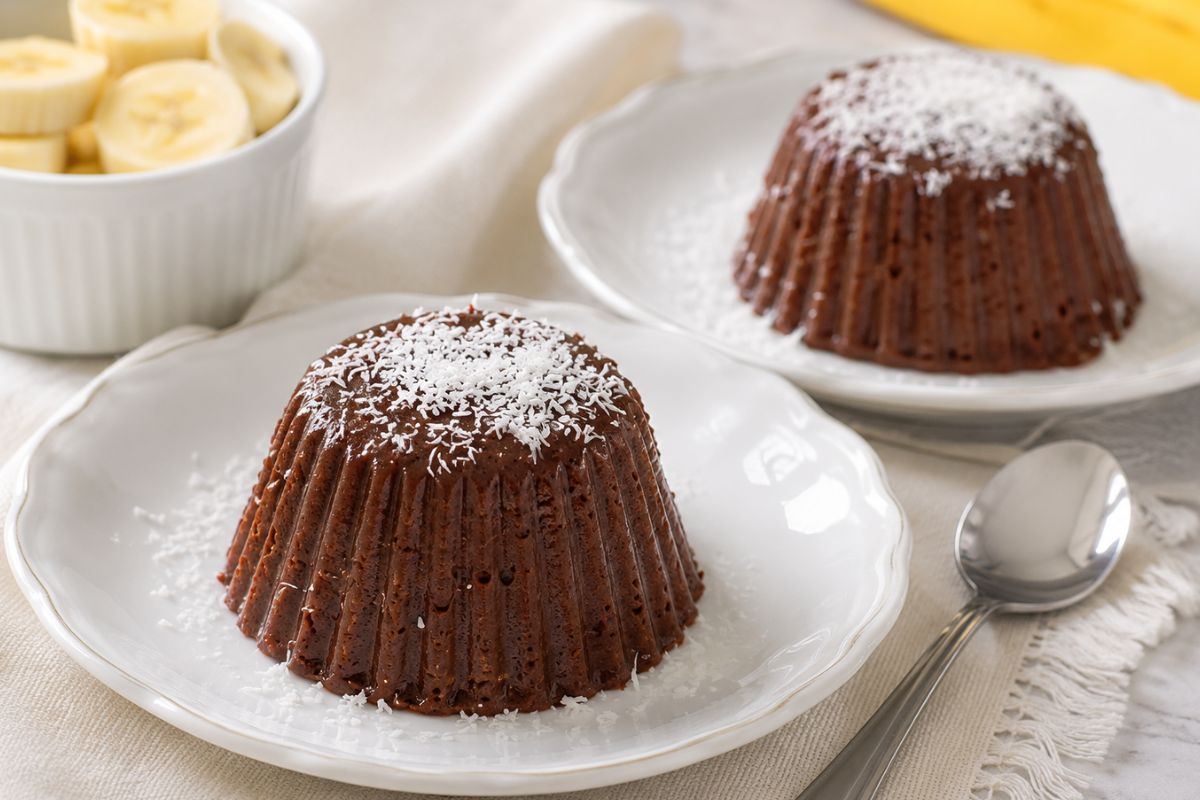 budino banana e cioccolato senza cottura