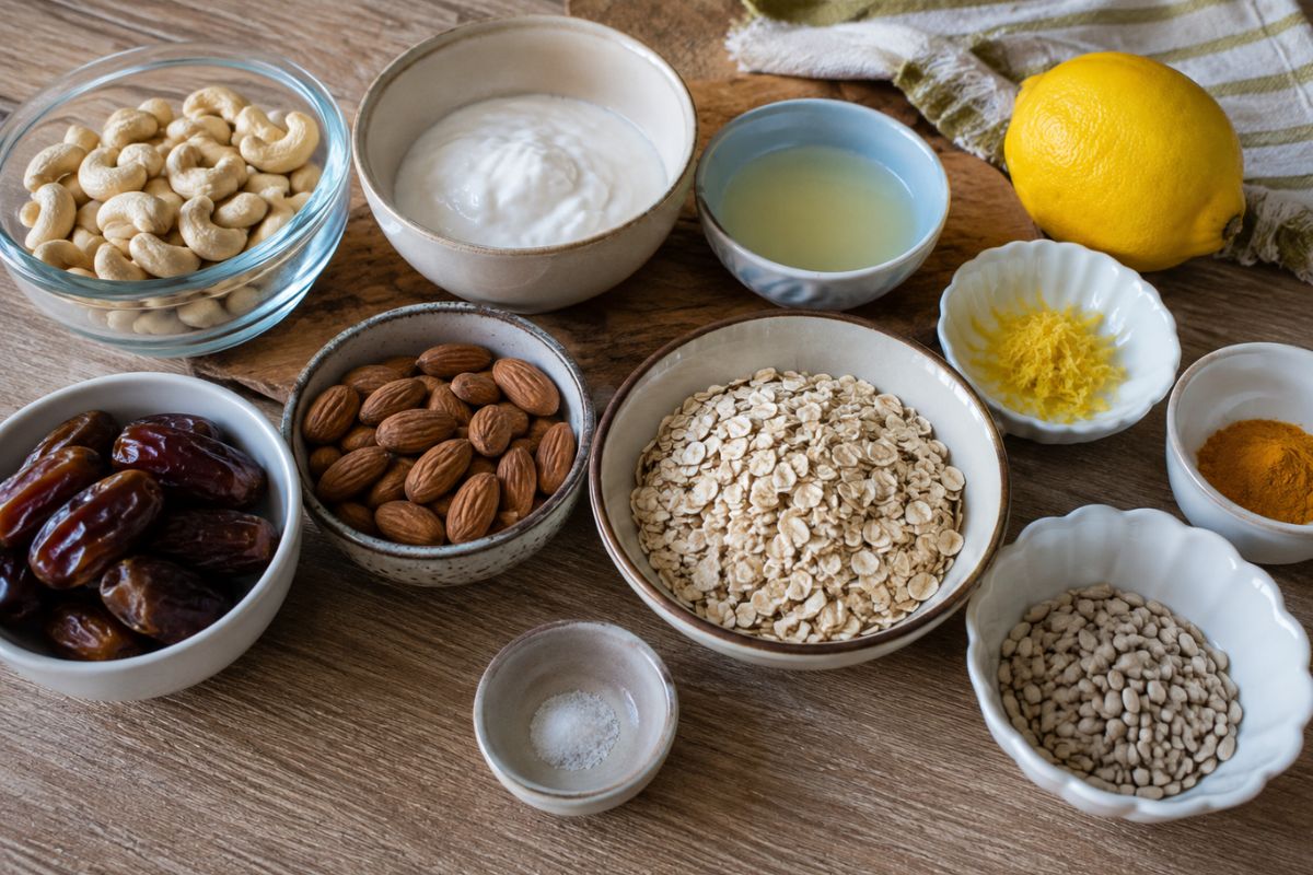 Barrette al limone senza cottura, ingredienti